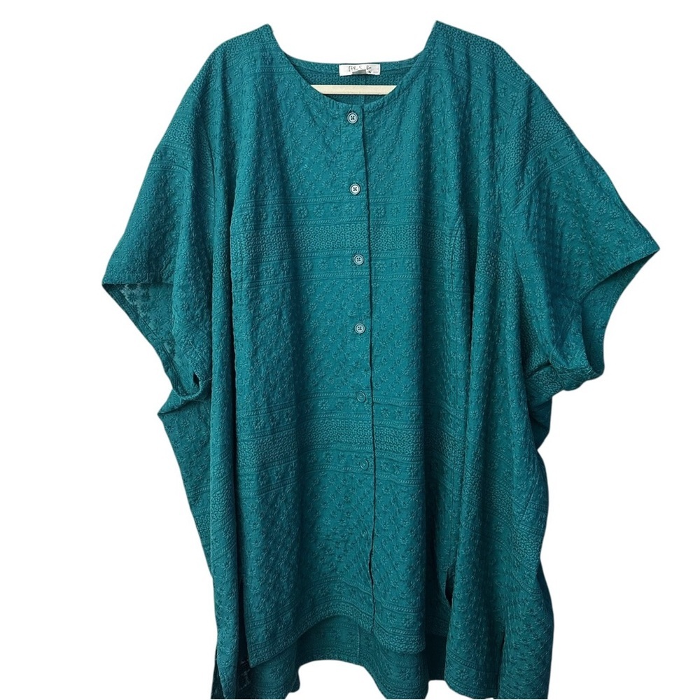 Plus Side by Making it Big Eyelet Shirt Tunic